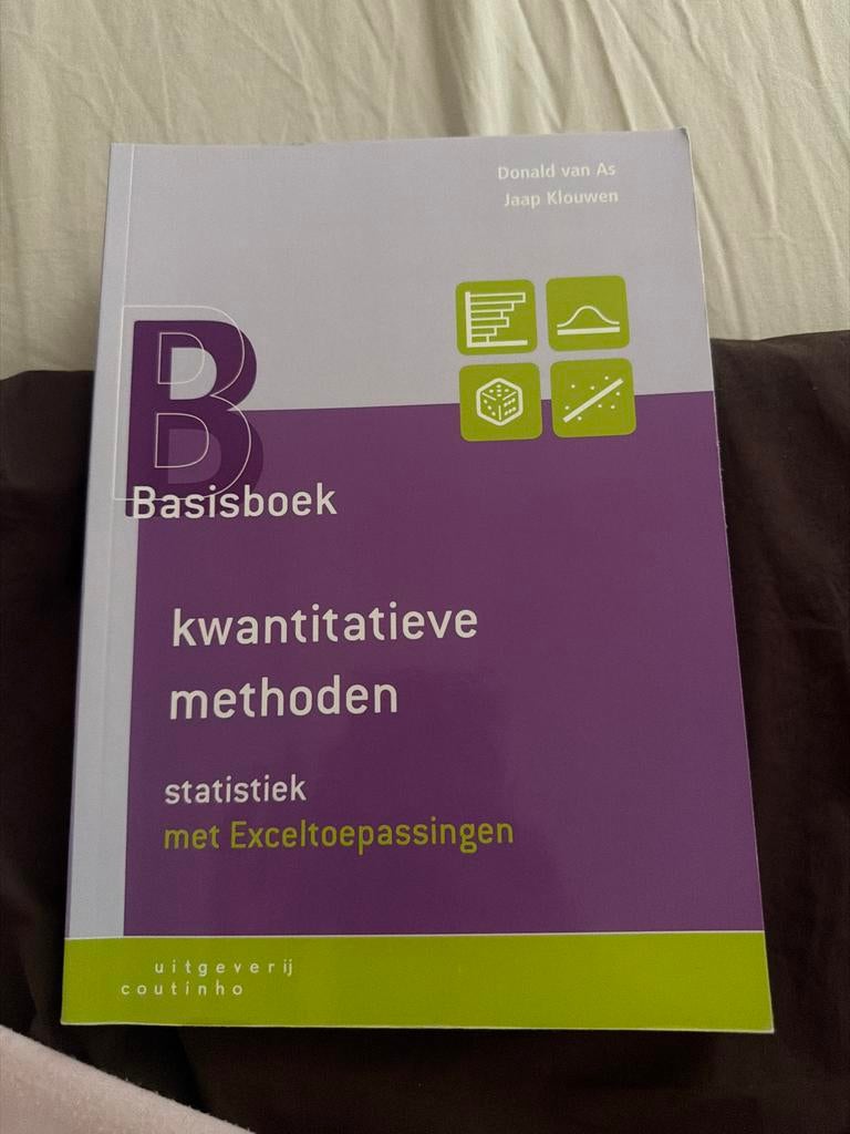 Basisboek kwantitatieve methoden statistiek met Excel, Verzenden, Gamma, Zo goed als nieuw, HBO