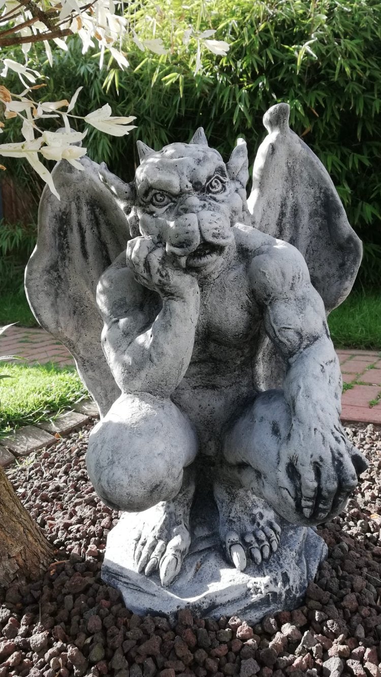 ‼️Gargoyle 62cm 50kg Trollen Kabouter Poortwachter Beest‼️, Tuin en Terras, Tuinbeelden, Ophalen of Verzenden, Nieuw, Beton, Tuinkabouter