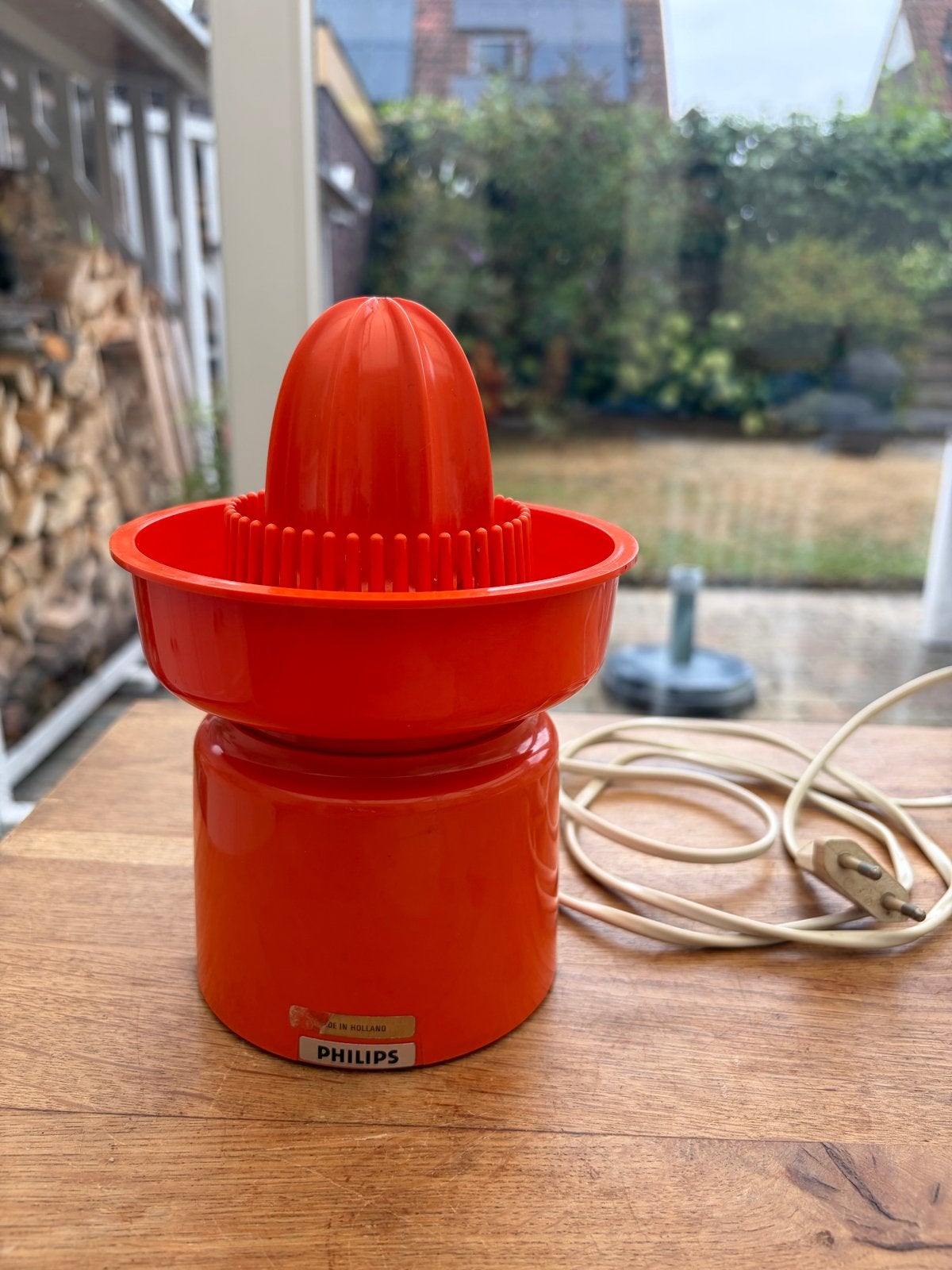 Vintage oranje Philips citruspers, Ophalen of Verzenden, Gebruikt