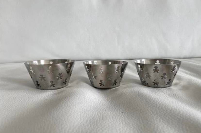Waxinelichthouders Alessi Girotondo KingKongRVS 13 stuks, Ophalen of Verzenden, Zo goed als nieuw, Metaal, Minder dan 25 cm