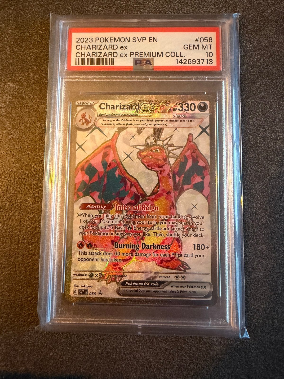Charizard Ex Pokémon promo SVP 056 Graded PSA 10, Ophalen of Verzenden, Zo goed als nieuw