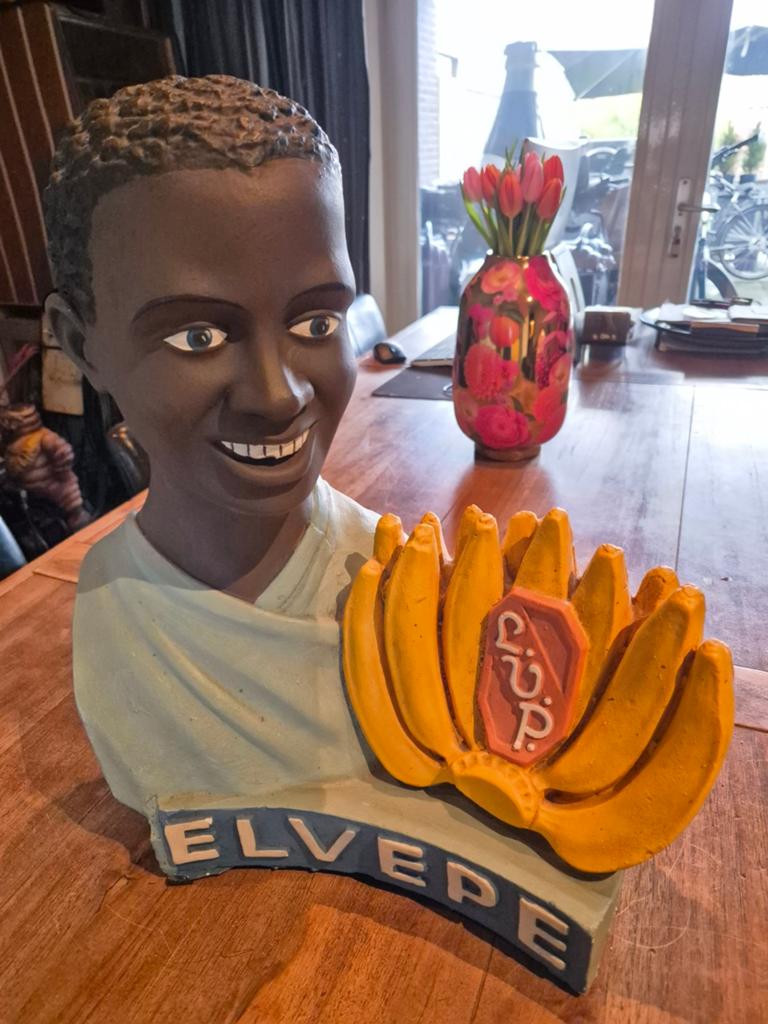Zeldzaam vintage elvepe beeld gips, Ophalen, Zo goed als nieuw, Dier