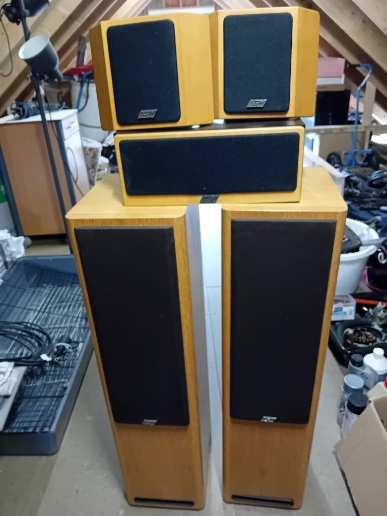 ASW Cantius speakerset, Gebruikt, 60 tot 120 watt, Surroundset, Basreflex