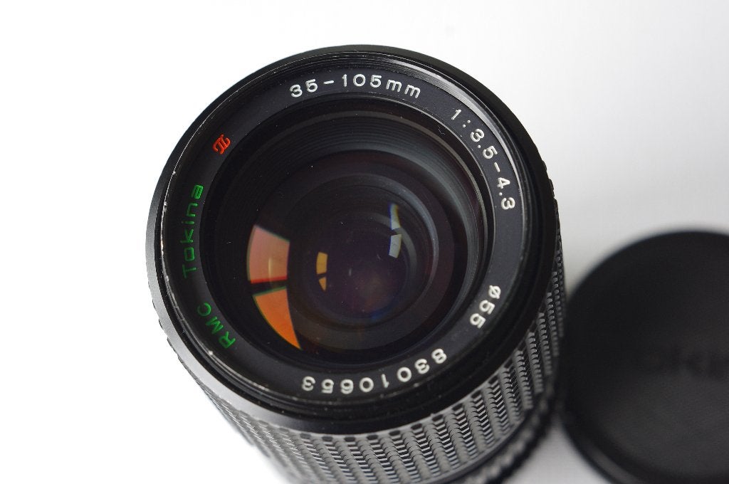 Tokina RMC 35-105mm zoomlens, F3,5-4,3, voor Minolta MD, Ophalen of Verzenden, Gebruikt, Standaardlens, Zoom