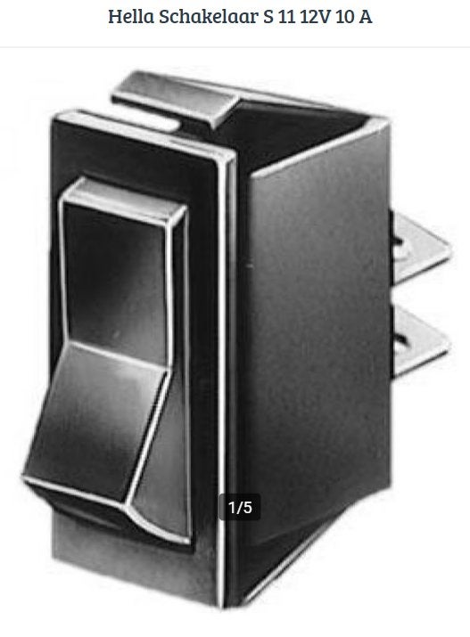Schakelaar Hella S 11 12V 10 A, Ophalen of Verzenden