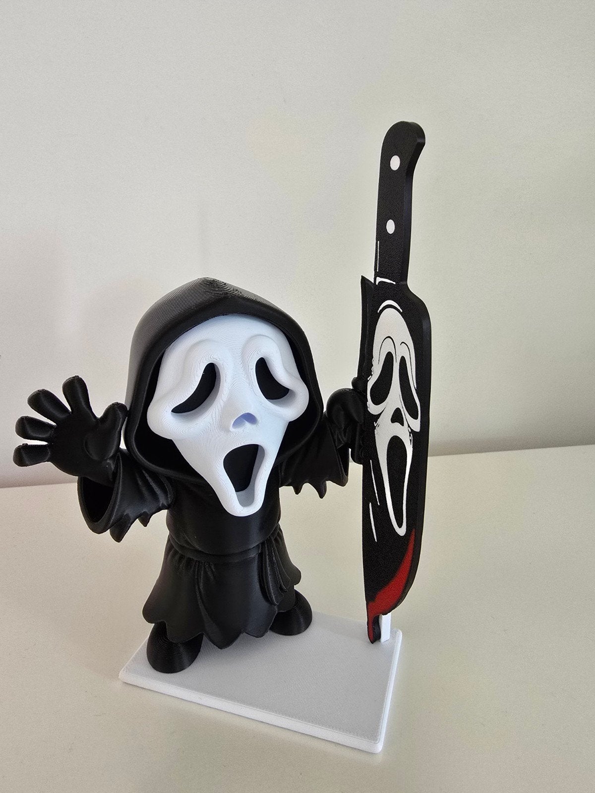 scream chibi-stijl ghostface met mes 3d geprint, Ophalen of Verzenden, Nieuw