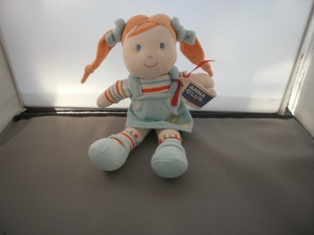 Anna club plush Cathy meisje/popje oranje haar vlecht blauwe, Overige typen, Nieuw, Middelgroot (20 tot 80 cm), Meerkleurig