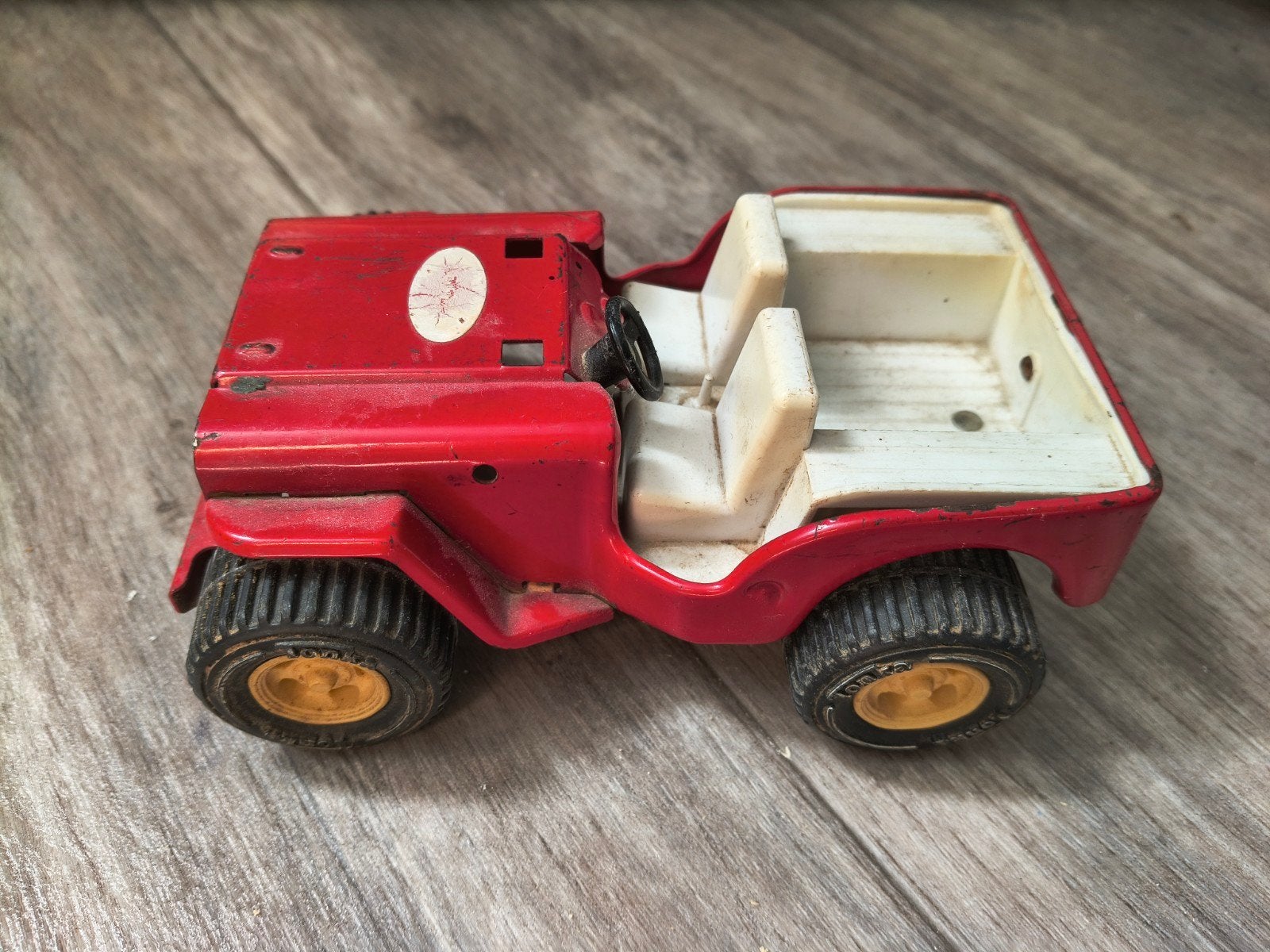 Vintage tonka rode speelgoedjeep, Antiek en Kunst, Ophalen of Verzenden