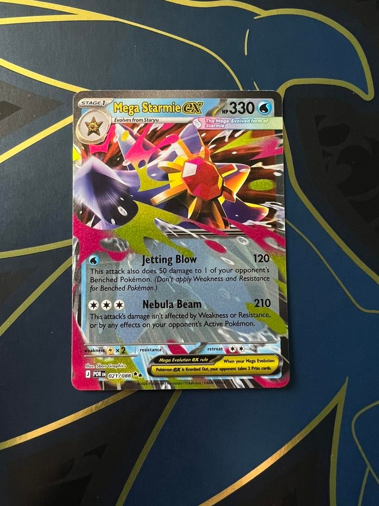Mega Starmie EX - Perfect Order - Pokémon, Ophalen of Verzenden, Zo goed als nieuw, Losse kaart, Foil