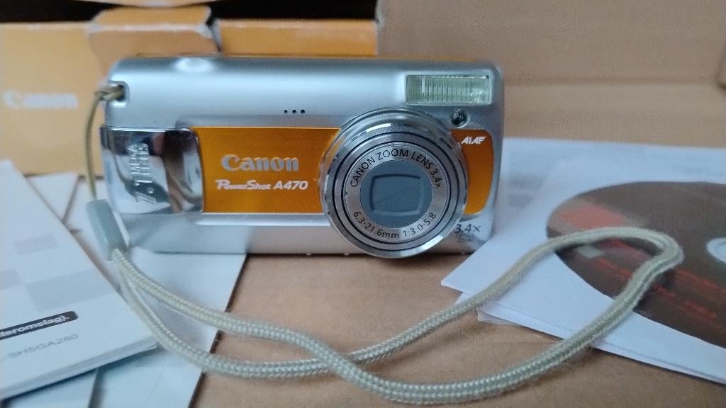 Digitale camera Canon Powershot A470 oranje - 7.1 megapixel, Audio, Tv en Foto, Fotocamera's Digitaal, Gebruikt, Canon, Compact