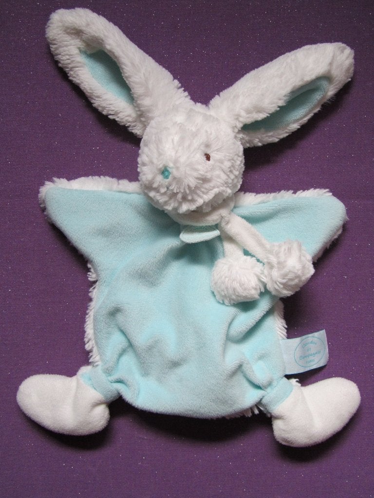 DOUDOU ET COMPAGNIE Knuffeldoekje KONIJN **Als Nieuw**, Overige merken, Overige karakters, Blauw, Konijn