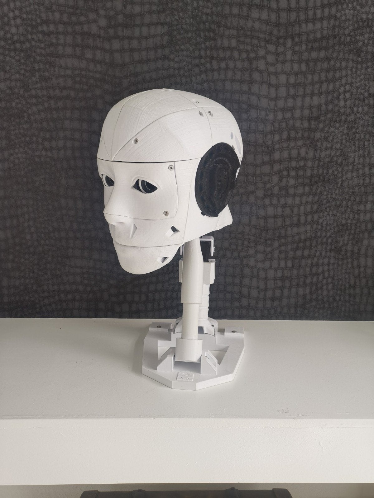 3D-geprinte robotkop op standaard, Ophalen of Verzenden