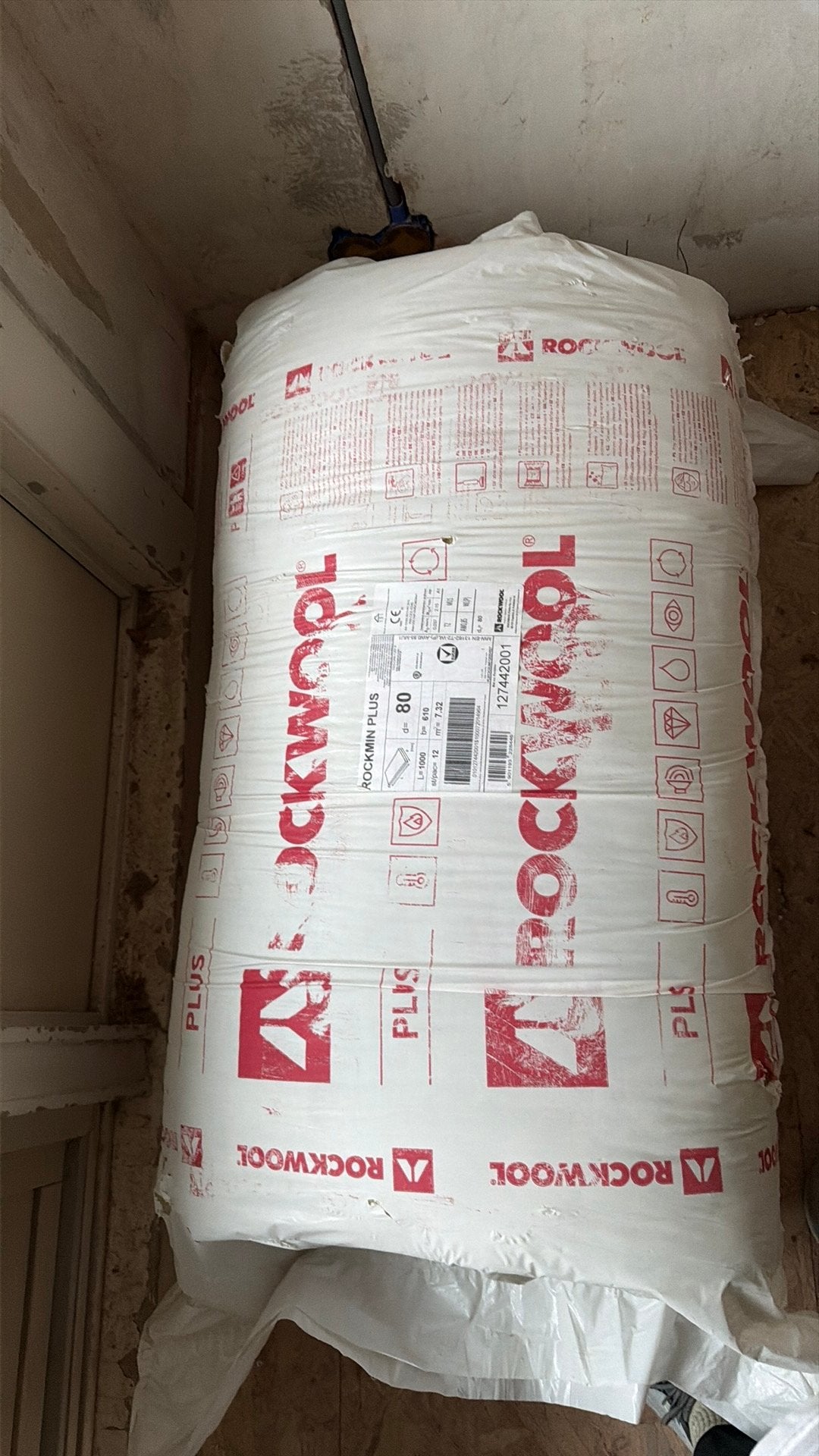 Rockwol plus steenwol 80mm pak, Ophalen, 4 tot 8 cm, Steenwol, Zo goed als nieuw