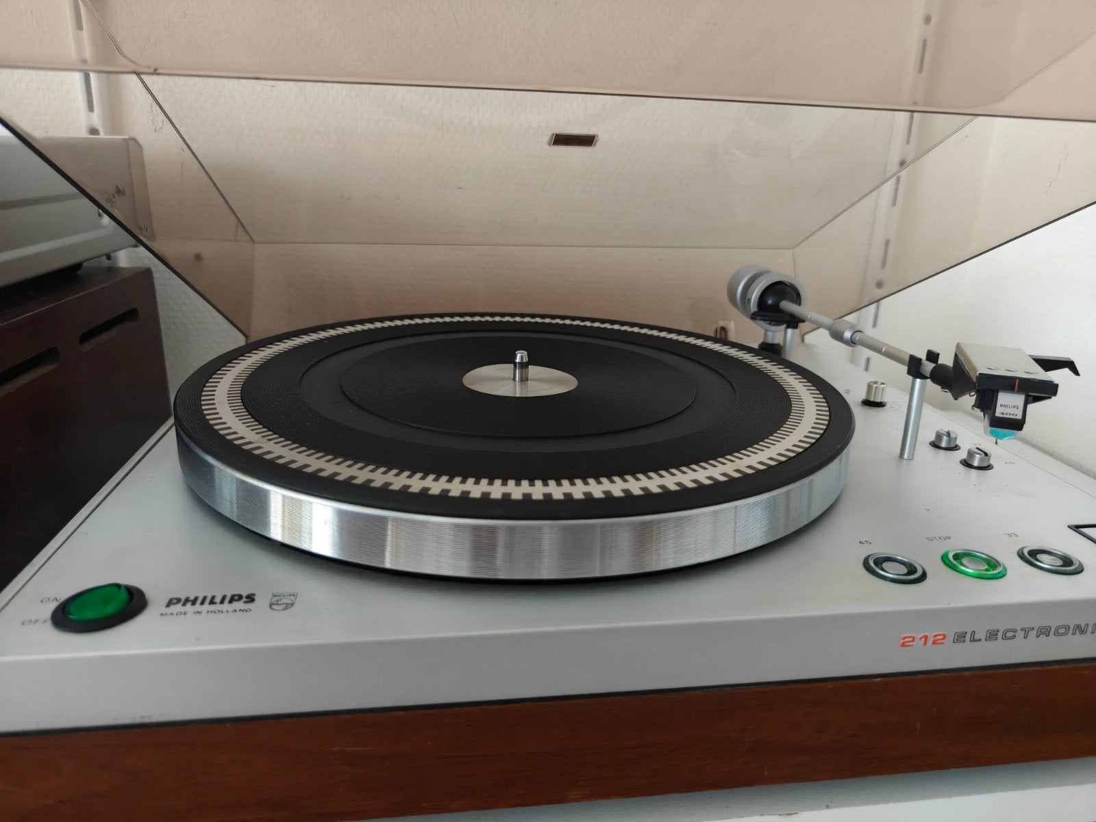 Philips 212 Electronic Platenspeler - Vintage Hifi, Ophalen, Gebruikt, Platenspeler, Philips