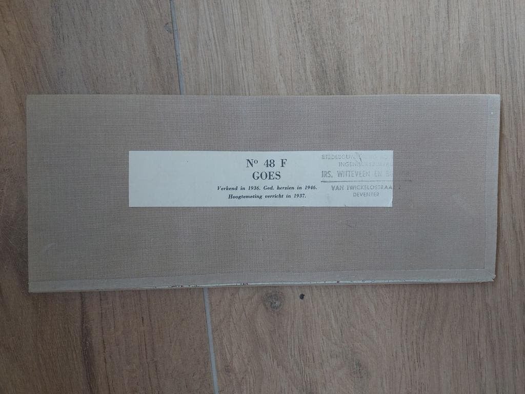 48F Goes Kloetinge Wilhelminadorp Kats Stafkaart uit 1950, Boeken, Atlassen en Landkaarten, Topografische Dienst Nederland, Ophalen of Verzenden