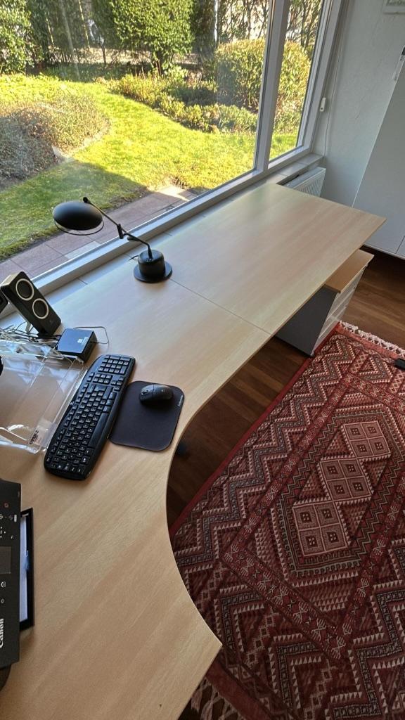 Buro, Ophalen, Demontabel, 160 cm, Geel