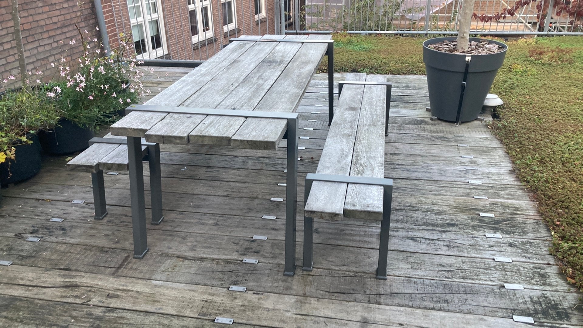 Terras vloer Azobe 25 m2, Ophalen, Zo goed als nieuw