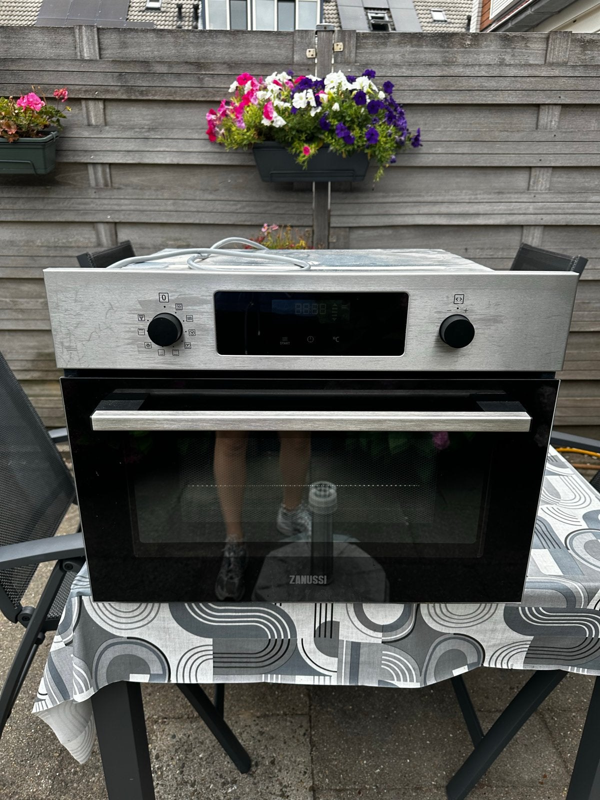 Zanussi Inbouw Combi-oven, Ophalen, 45 tot 50 cm, Gebruikt, Hete lucht