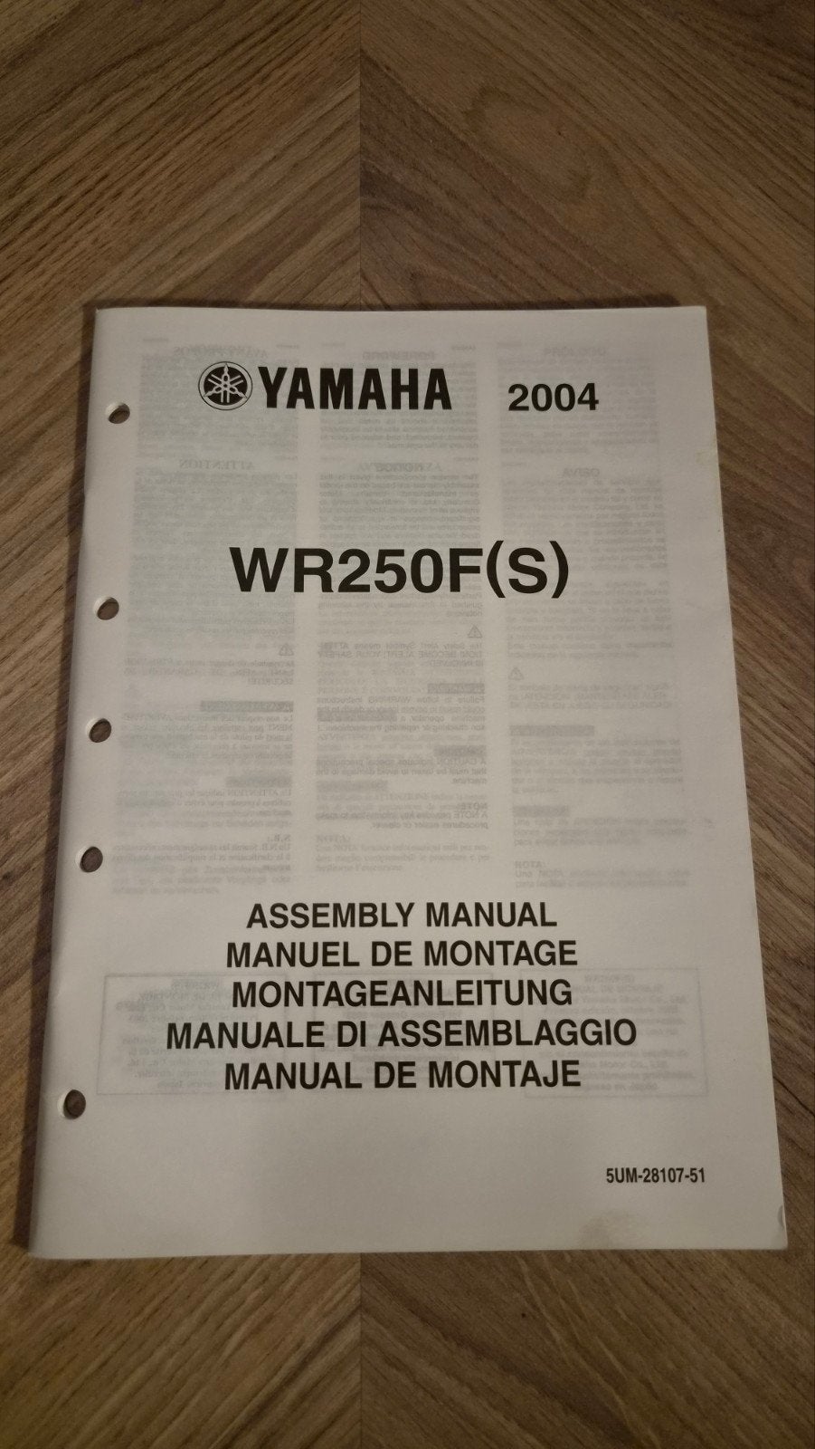 Yamaha WR250F(S) Montagehandleiding 2004, Ophalen of Verzenden, Yamaha