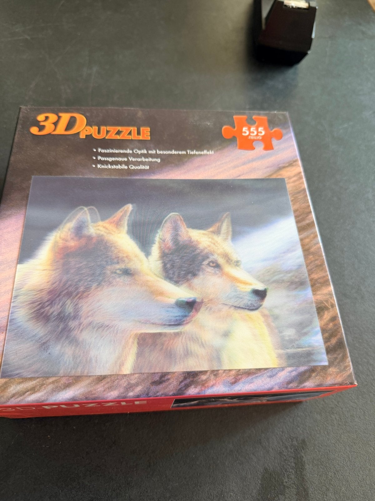 3x 3D-Puzzel 555 stukjes: Wolven, Tovenaar, Tijger, Ophalen of Verzenden, 500 t/m 1500 stukjes, Nieuw, Rubik's of 3D-puzzel