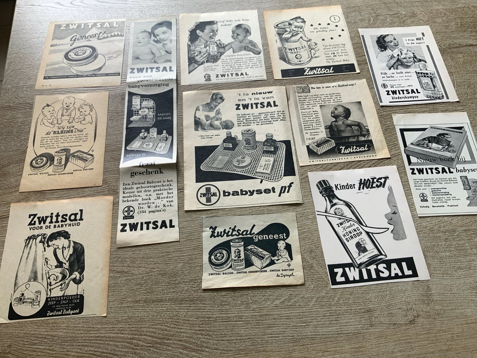 Oude Zwitsal advertenties en reclame uit 1945 en later, Verzamelen, Merken en Reclamevoorwerpen, Ophalen of Verzenden, Gebruikt