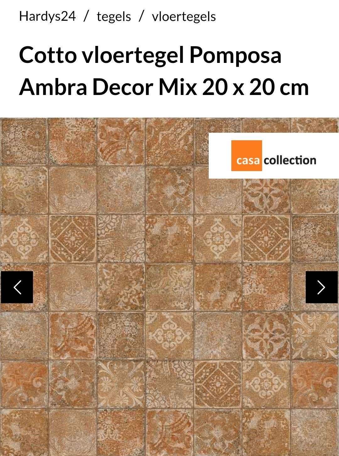 Prachtige Italiaanse Cotto Vloertegels - Pomposa Ambra Mix (, Ophalen, Gebruikt, Keramiek, 20 tot 40 cm