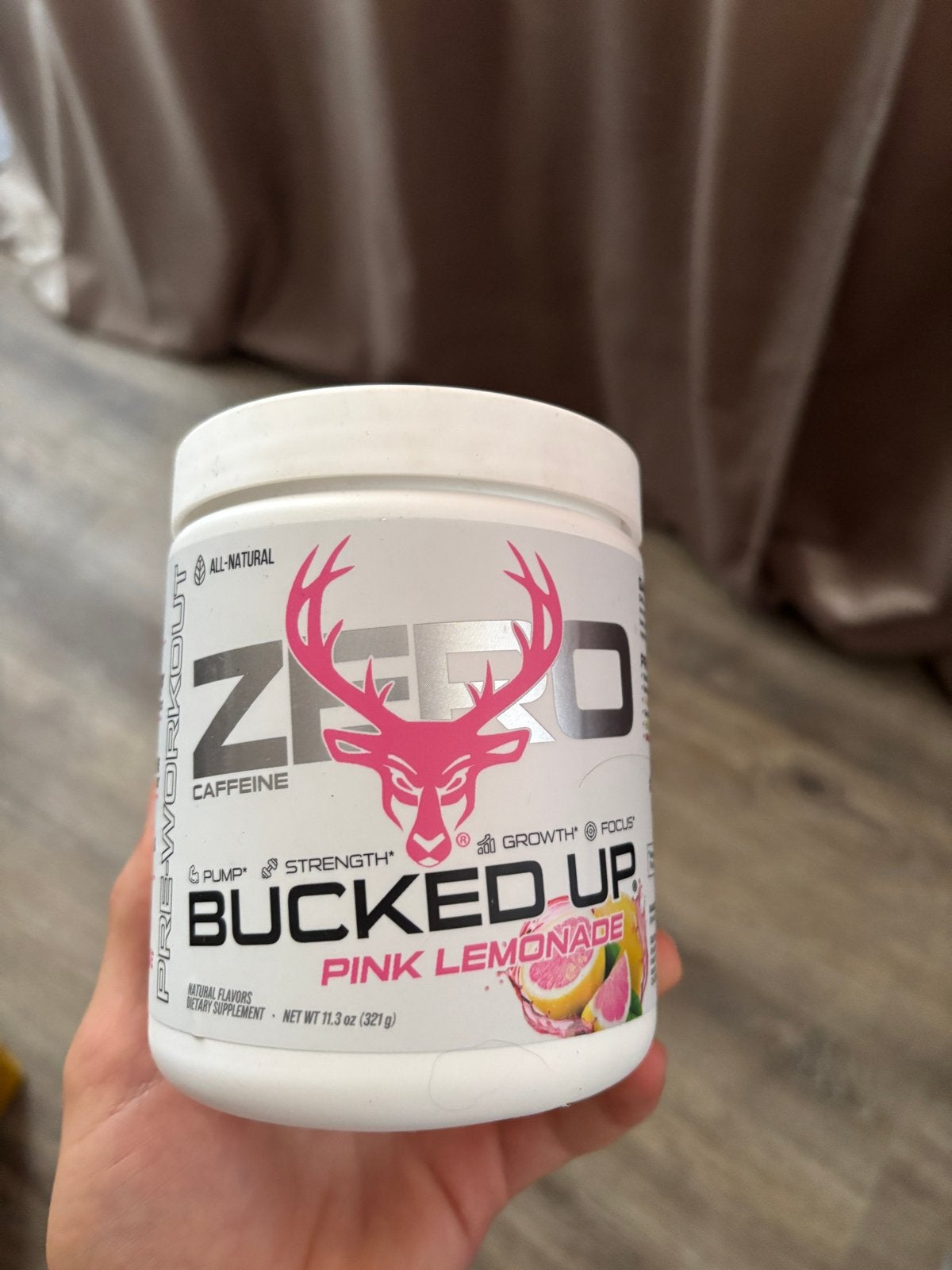 BUCKED UP ZERO CAFFEINE Pre-Workout Pink Lemonade, Ophalen of Verzenden, Zo goed als nieuw, Poeder of Drank