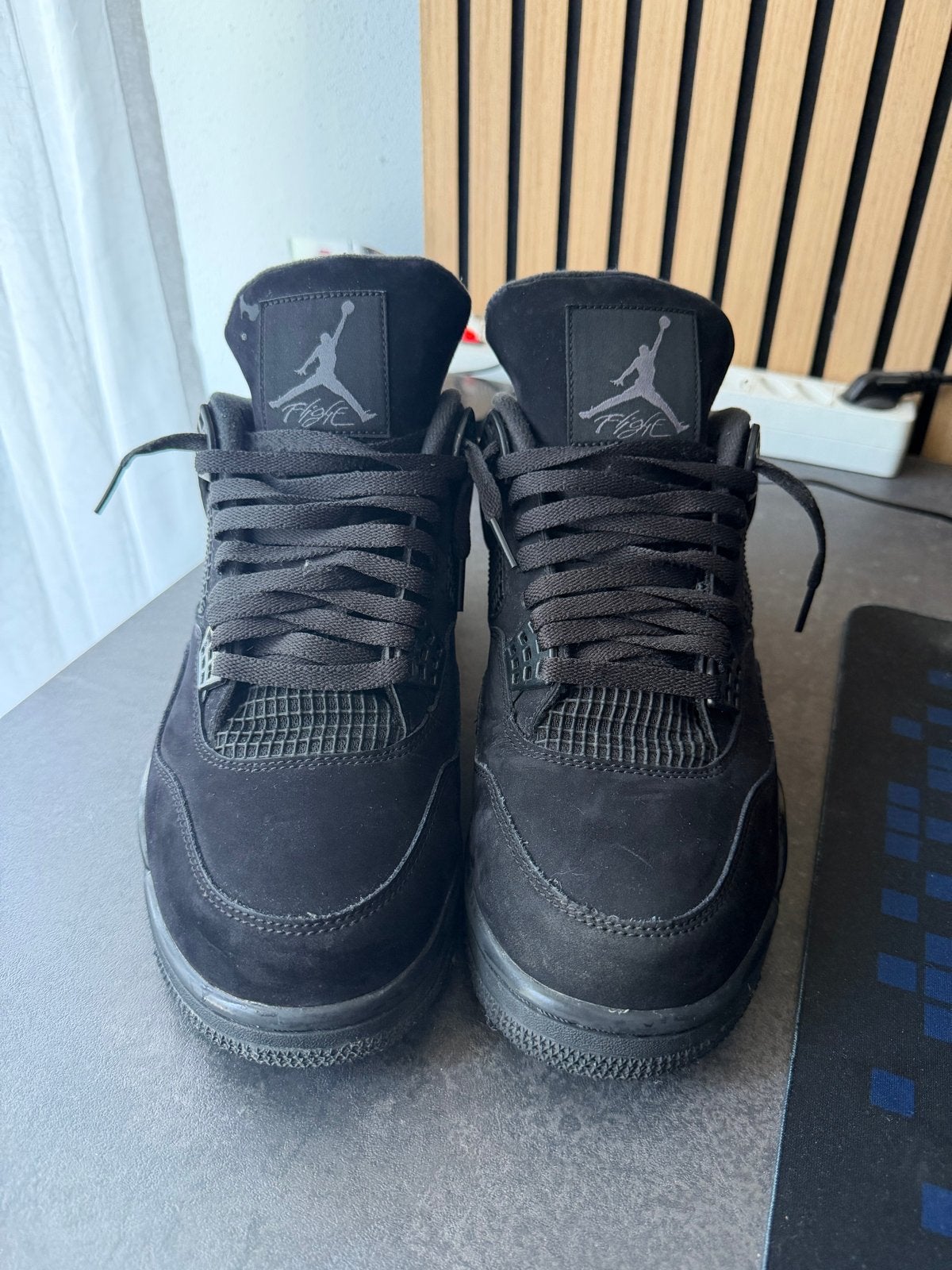 Jordan 4 Black Cat - Maat 45, Ophalen of Verzenden, Gedragen, Zwart, Sneakers of Gympen