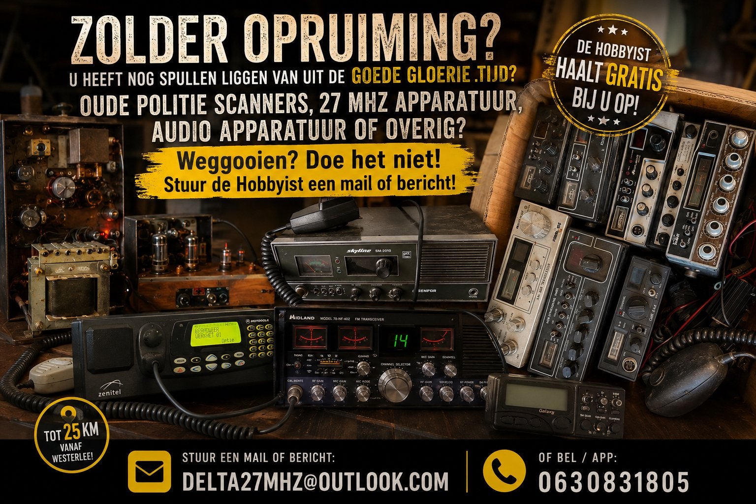 Zolder opruiming?(Electronica halen wij gratis op)tot25km, Ophalen of Verzenden