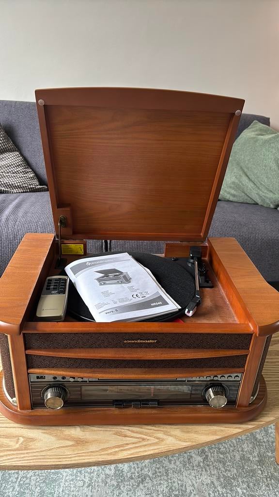 Soundmaster NR540 Retro Muziekcentrum met Platenspeler, Ophalen