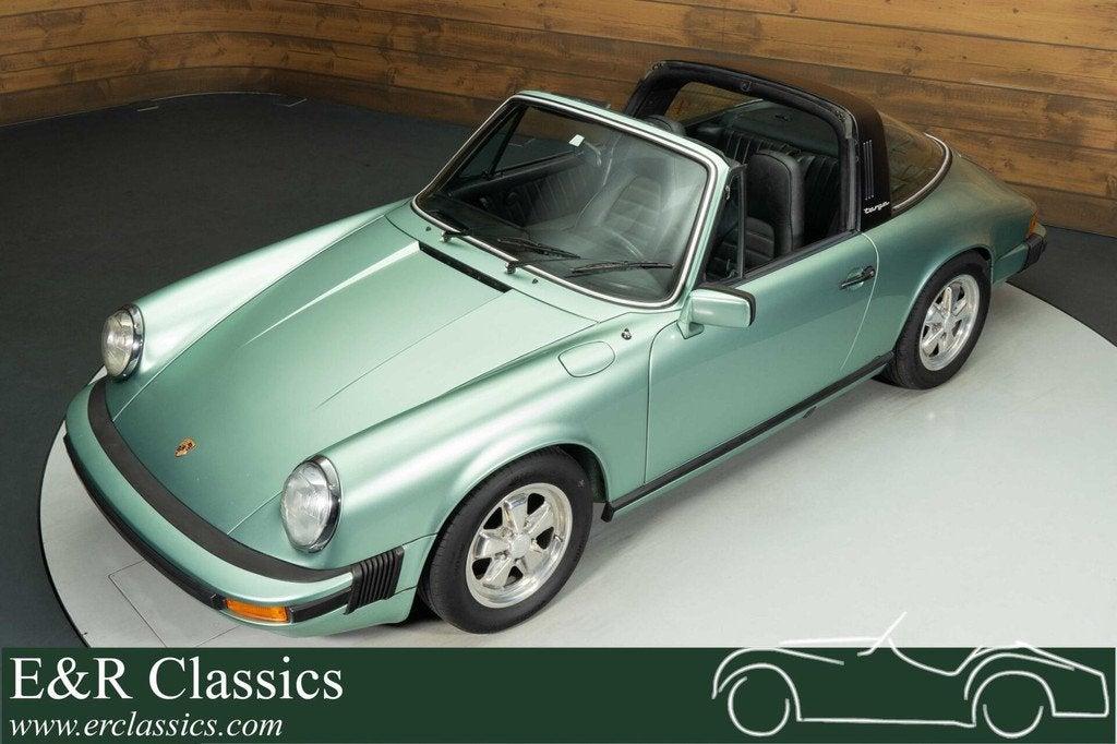 Porsche 911 S Targa | 1976, Auto's, Achterwielaandrijving, Zwart, Cabriolet, Leder
