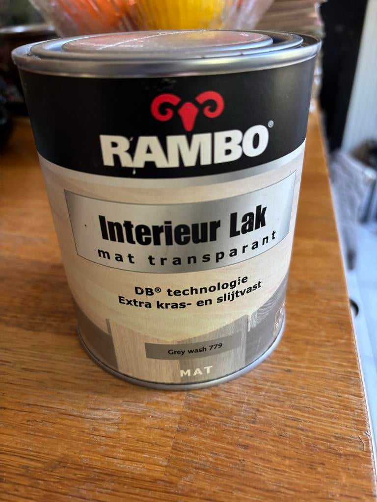 Rambo Interieur Lak Mat Transparant Grey Wash 0779, Nieuw, Ophalen of Verzenden, Lak, Grijs