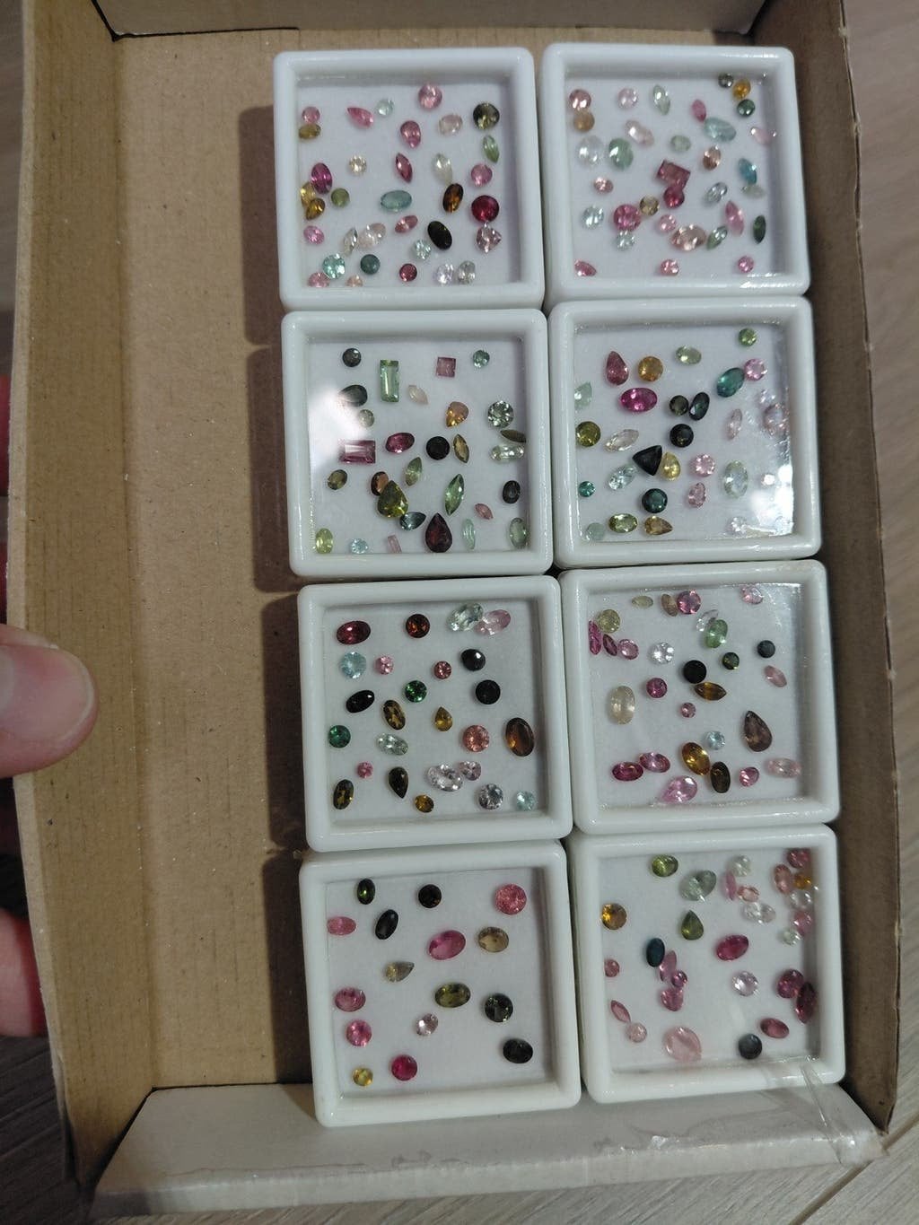 Partij gefaceteerde toermalijn goudsmid edelsmid gereedschap, Ophalen of Verzenden, Nieuw