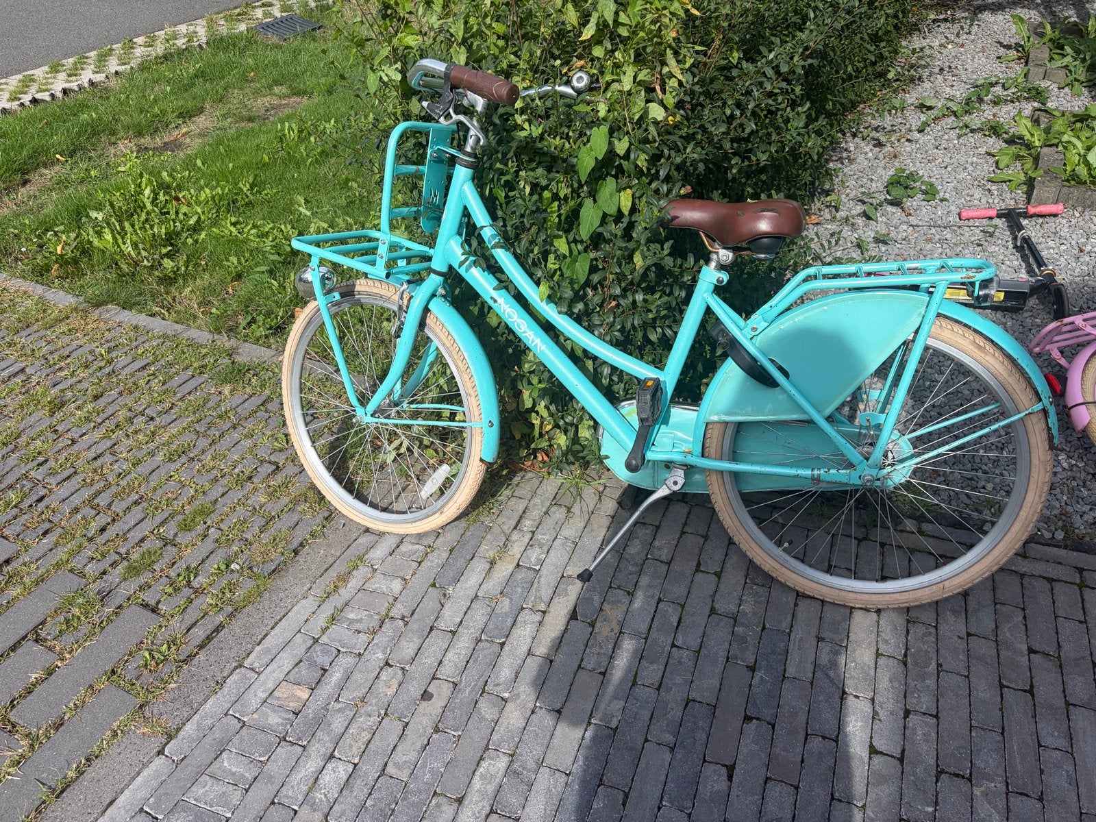 Nogan kinderfiets 24 inch - opknapper, Velgrem, Ophalen of Verzenden, Handrem, Gebruikt