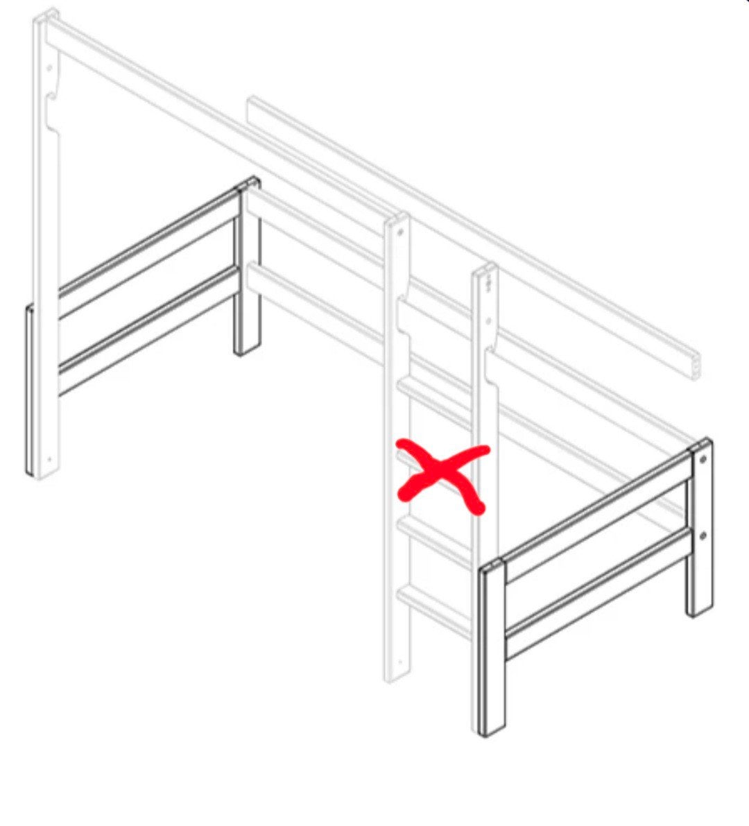 Lifetime ophoogset voor hoogslaper zonder trap, Ophalen, Gebruikt, Eenpersoons, 200 cm