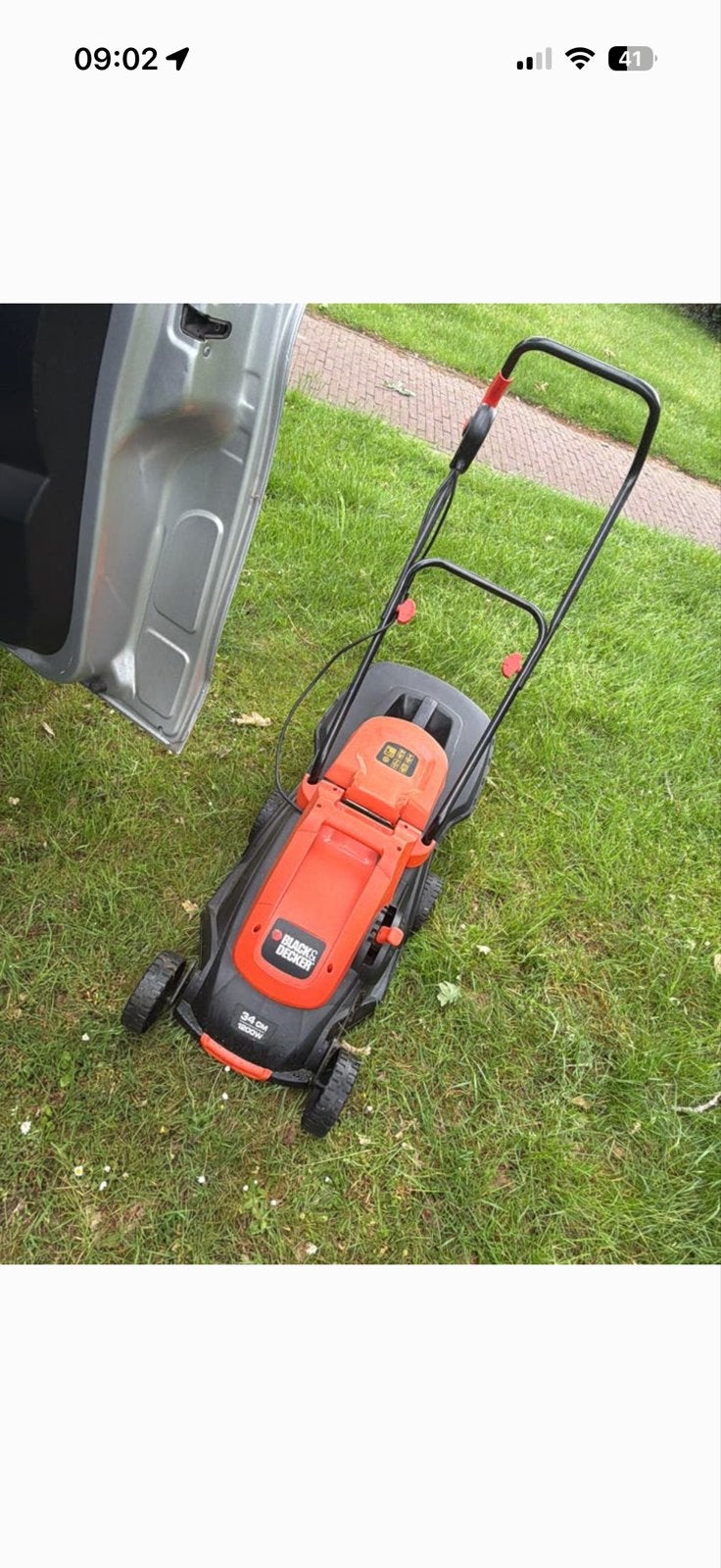 Black+Decker Elektrische Grasmaaier, Tuin en Terras, Grasmaaiers, Ophalen, Cirkelmaaier, Elektrische grasmaaier, Zo goed als nieuw