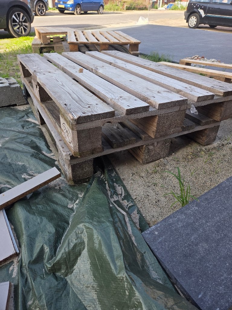 10 pallets: 6 statiegeldpallets en 4 gewone pallets, Ophalen, Gebruikt, Pallet, Minder dan 200 cm