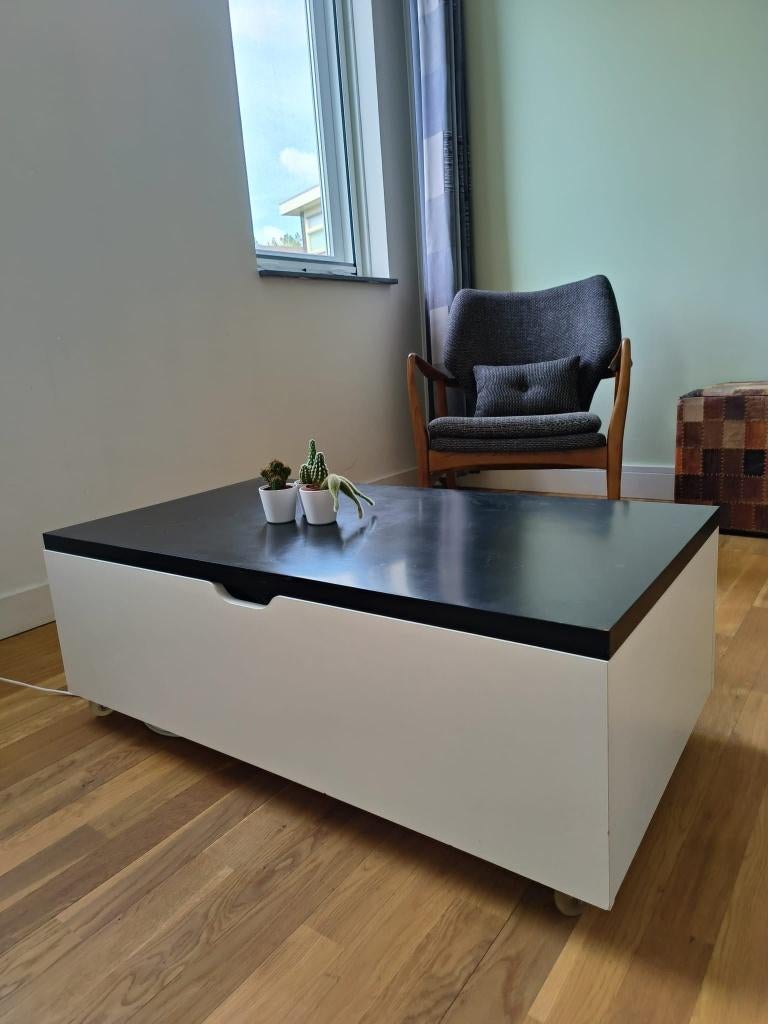 Salon tafel op wielen, Ophalen, Gebruikt, 100 tot 150 cm, 50 tot 100 cm