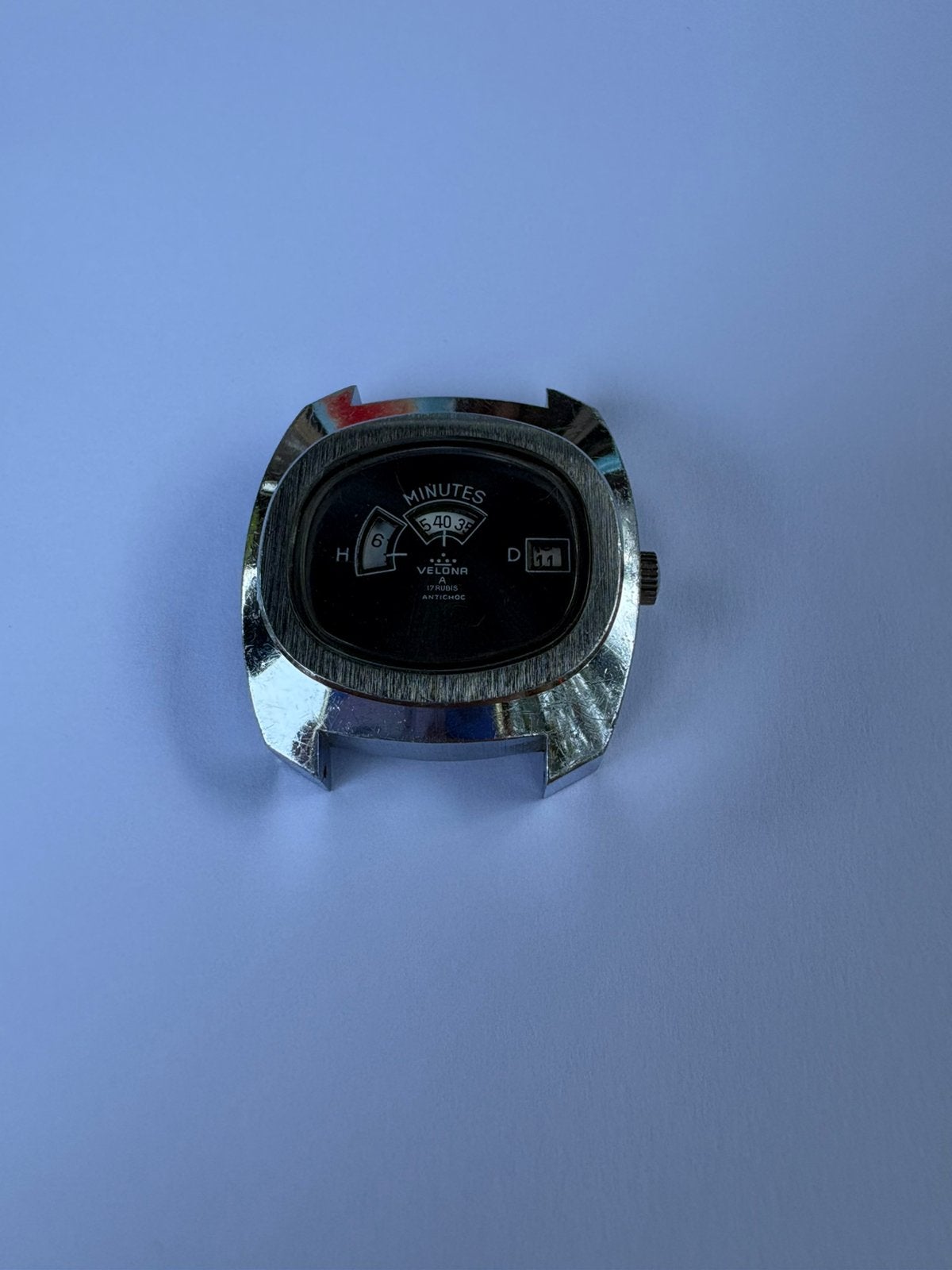 Vintage horloge, IJzer of Staal, Heer, Ophalen of Verzenden, Zo goed als nieuw