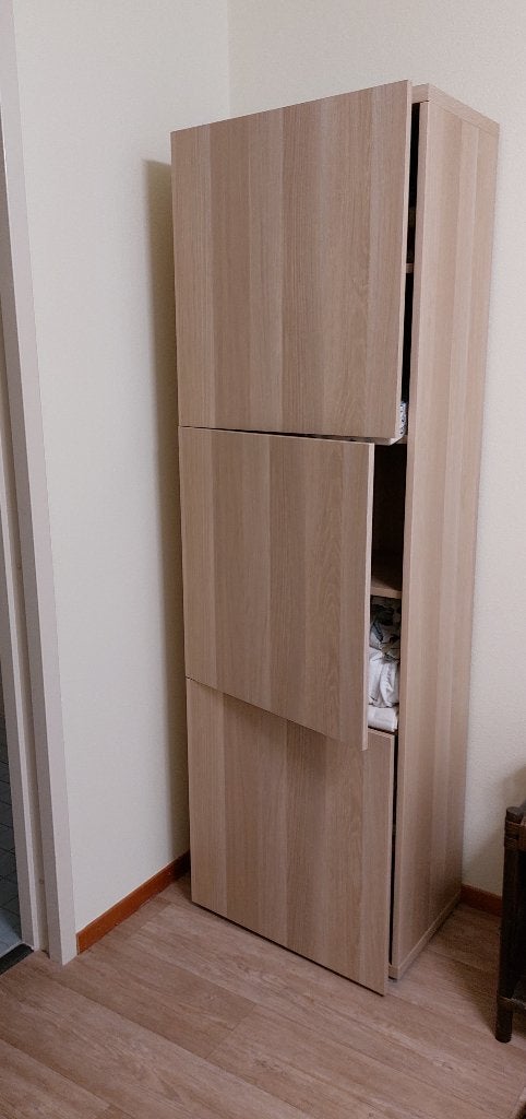 Ikea linnenkast met 5 legplanken - gelazuurd eikeneffect, Ophalen, Zo goed als nieuw