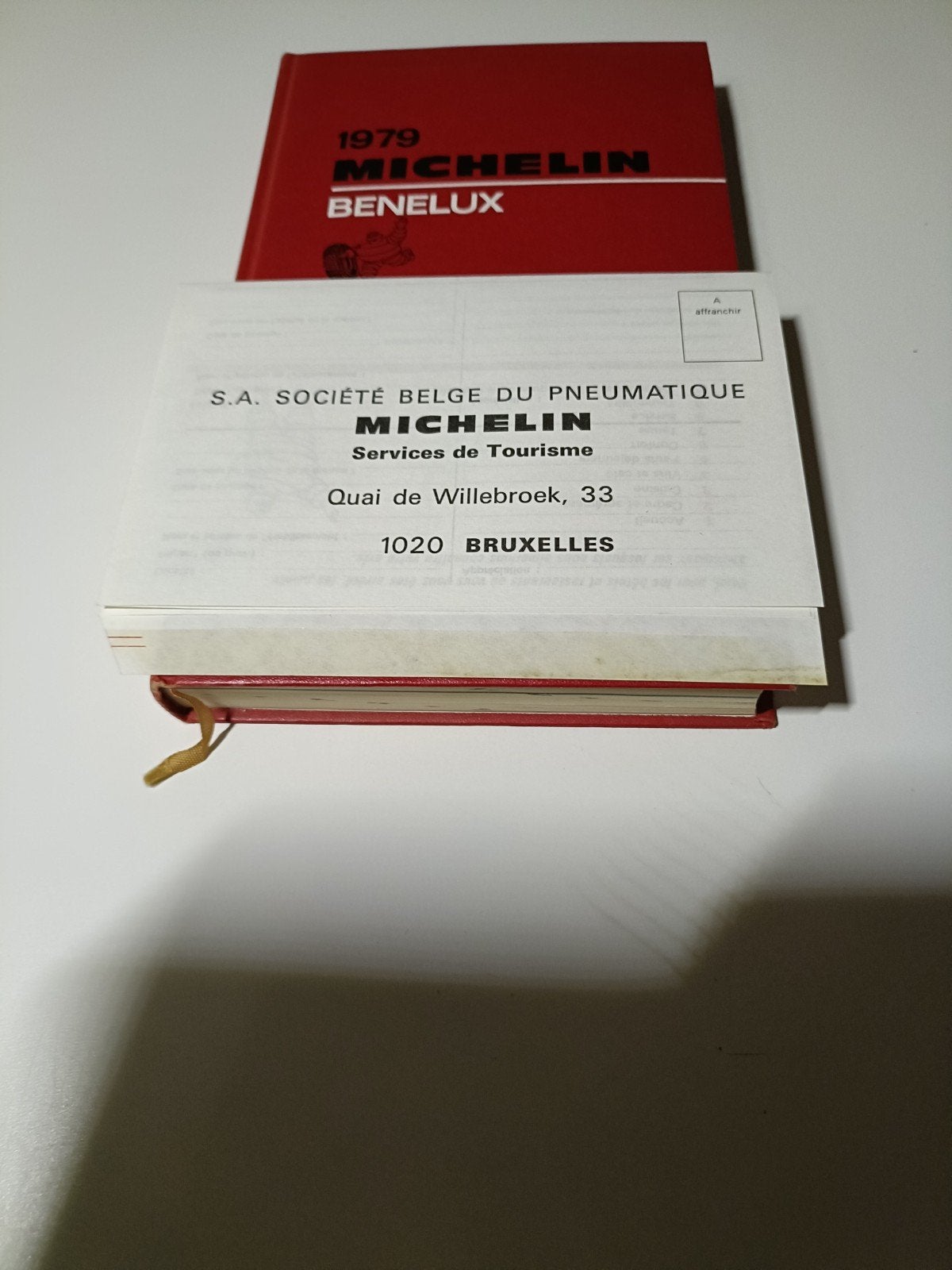 Vintage Michelin Gids Benelux 1979 + zeldzame reactiekaart, Overige merken, Michelin, Ophalen of Verzenden, Zo goed als nieuw