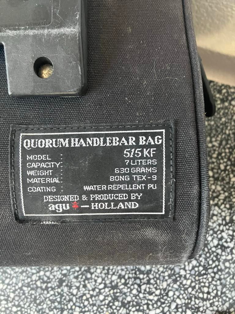 Agu Quorum stuurtas 7 liter met regenhoes, Ophalen of Verzenden, Gebruikt