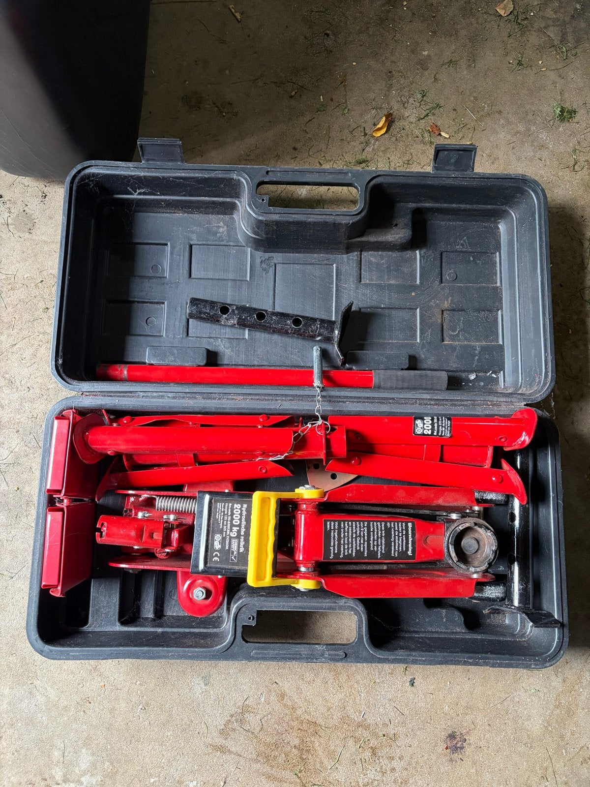 Hydraulische krik met steunen 2 ton, Ophalen of Verzenden, Gebruikt, Hydraulisch, Garagekrik