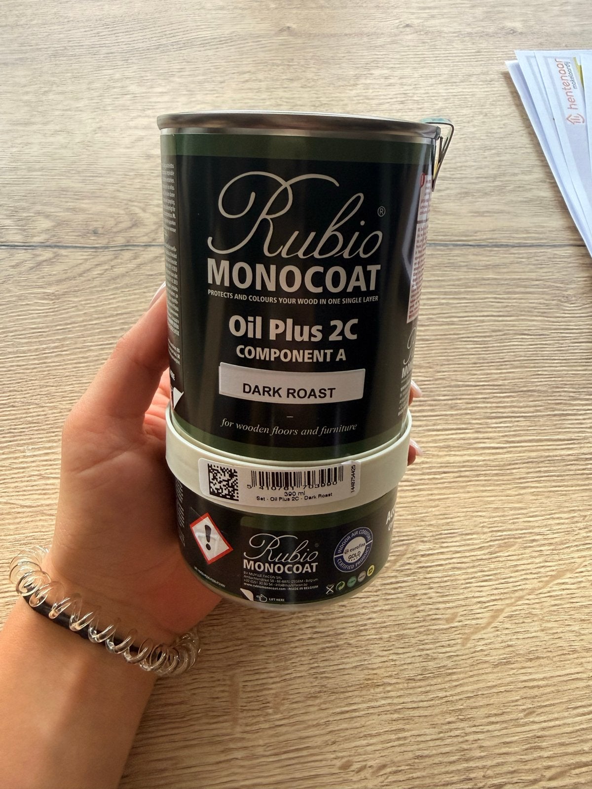 Rubio Monocoat Oil Plus 2C - Dark Roast (500ml), Doe-het-zelf en Verbouw, Verf, Beits en Lak, Bruin, Nieuw, Beits, Ophalen of Verzenden