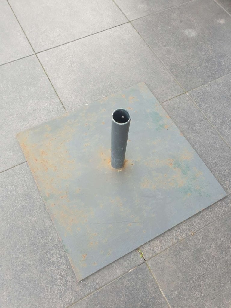 Parasolvoet 70 x 70cm, binnendiameter 5cm, Ophalen, Nieuw, Minder dan 1 meter, Zweefparasol