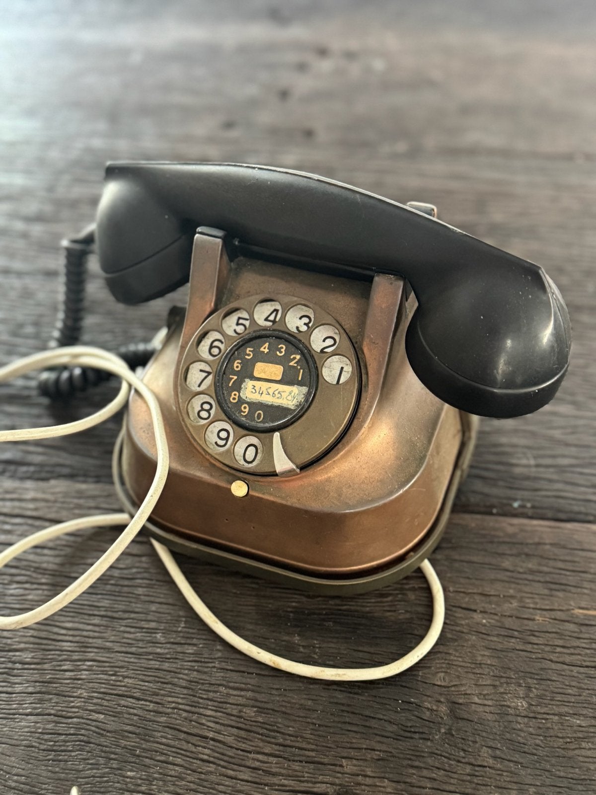 Vintage Telefoon met Draaischijf - Decoratief, Ophalen of Verzenden, Gebruikt, 1 handset