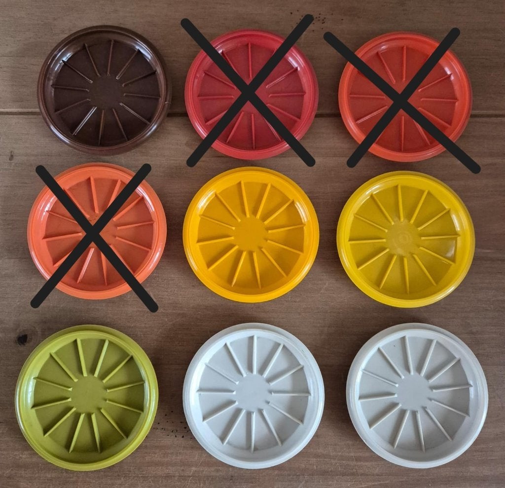 Tupperware onderzetters/deksels Ø9,5cm, Ophalen of Verzenden, Zo goed als nieuw, Groen, Overige typen