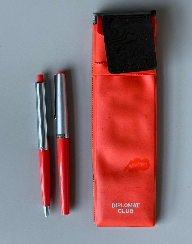Vintage Diplomat Club Pennenset Balpen & Vulpen, Overige merken, Gebruikt, Overige typen, Met doosje