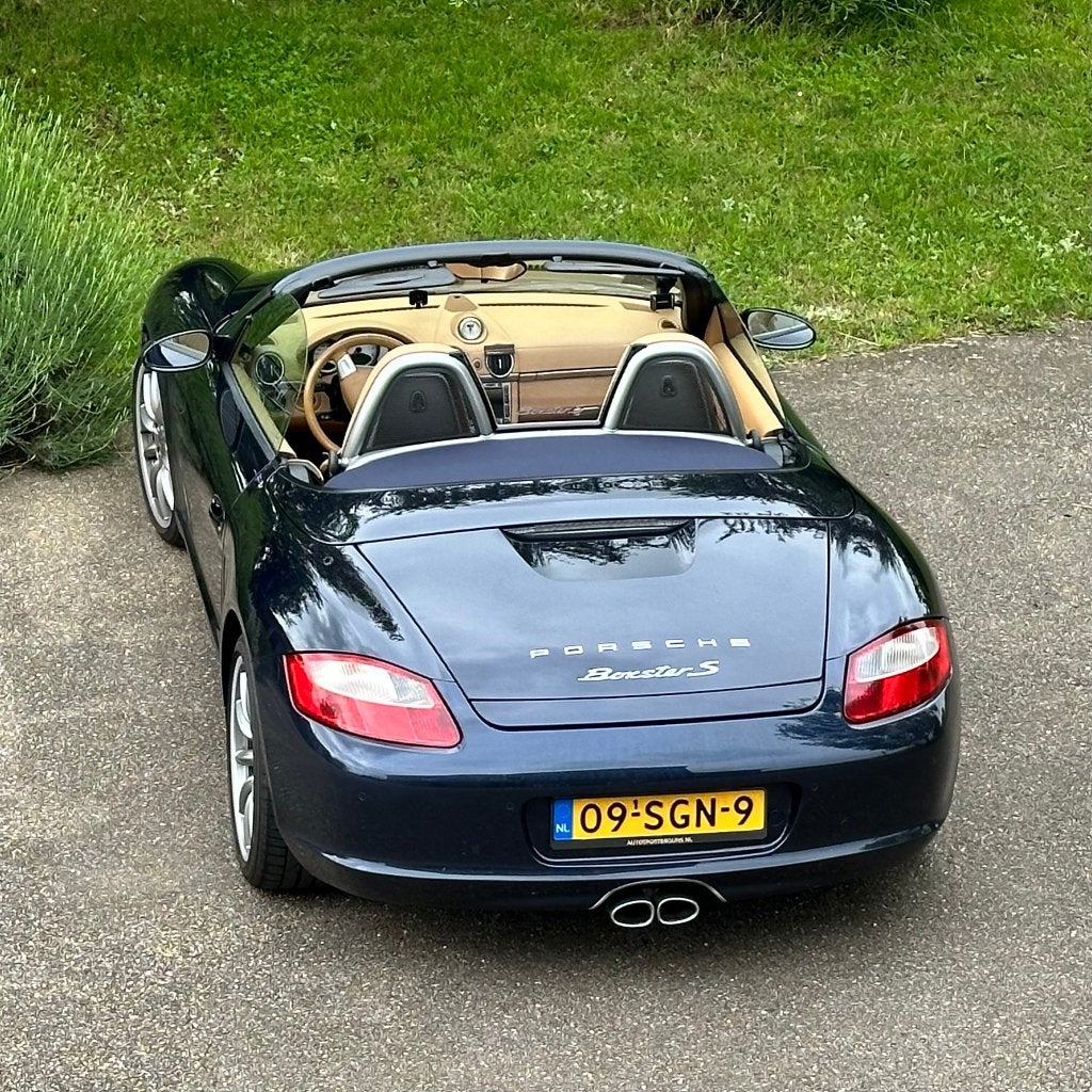 Porsche Boxster 3.4 S 2008 Handbak NachtBlauw - Beige inter., Elektrische ramen, 1330 kg, Beige, Cabriolet