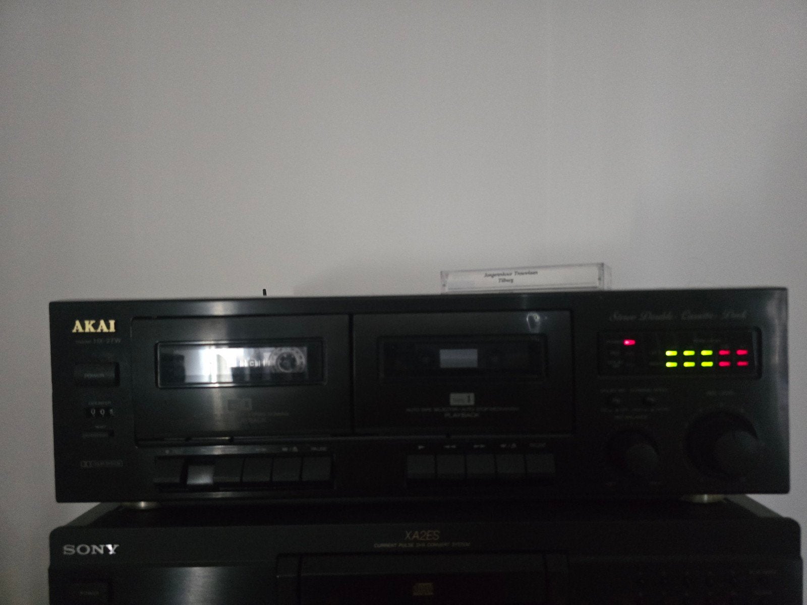 Akai HX-27W Stereo Dubbel Cassettedeck, Ophalen of Verzenden, Dubbel, Akai, Auto-reverse